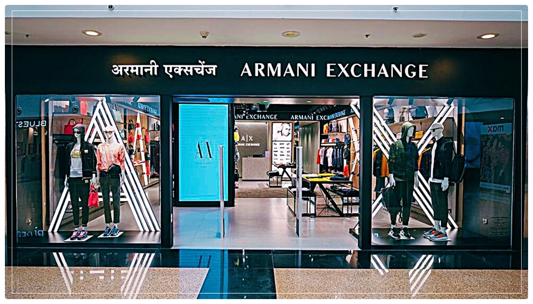 Armani Exchange store in an urban Indian mall