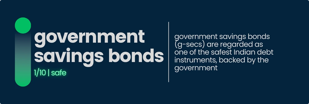 Government securities (G-Secs) as the safest debt instrument in India