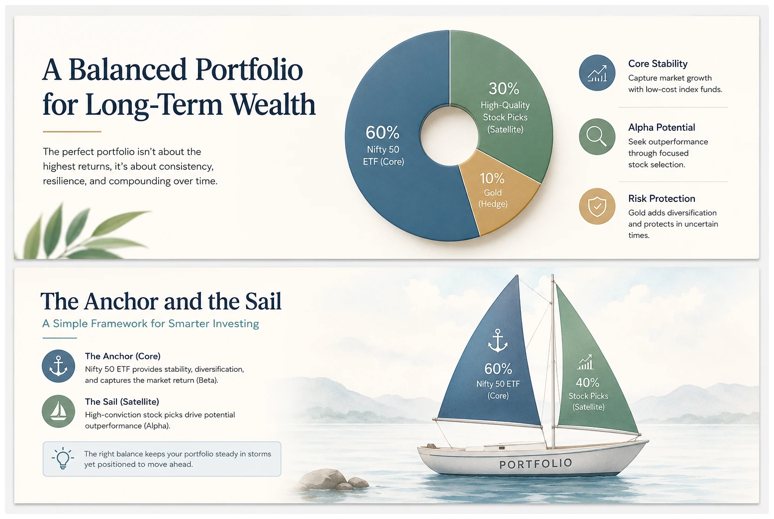 the anchor and the Sail portfolio strategy